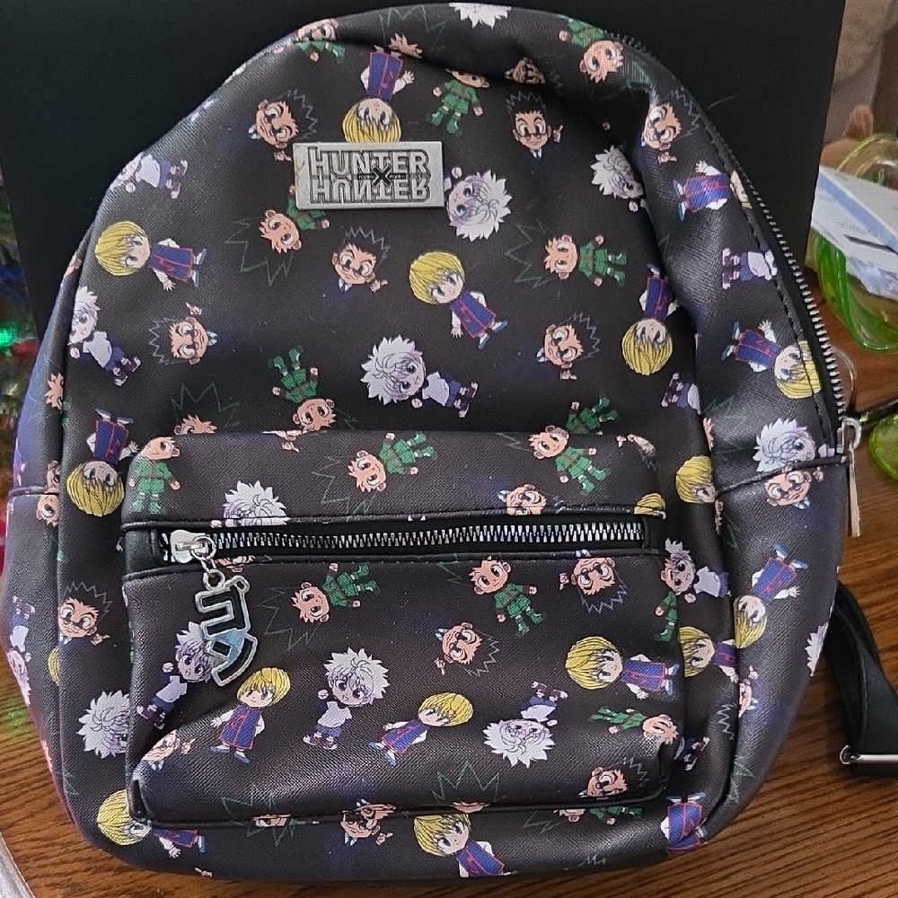 Bioworld Hunter X Black Anime Mini Backpack Chibi Characters Gon & Killua